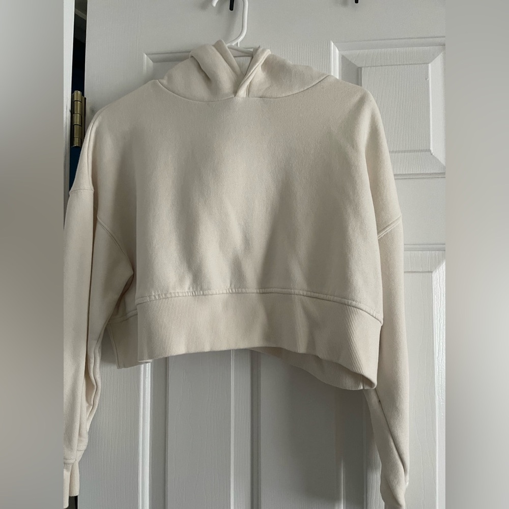 Cream Hoodie Top